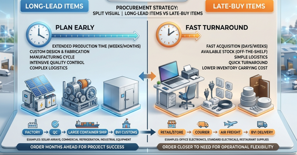 Split visual “Long-lead items” vs “Late-buy items”1